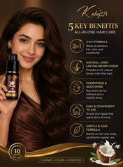 kalaj 3-in-1 hair color shampoo - 100% grey coverage in 10 minutes (unisex)