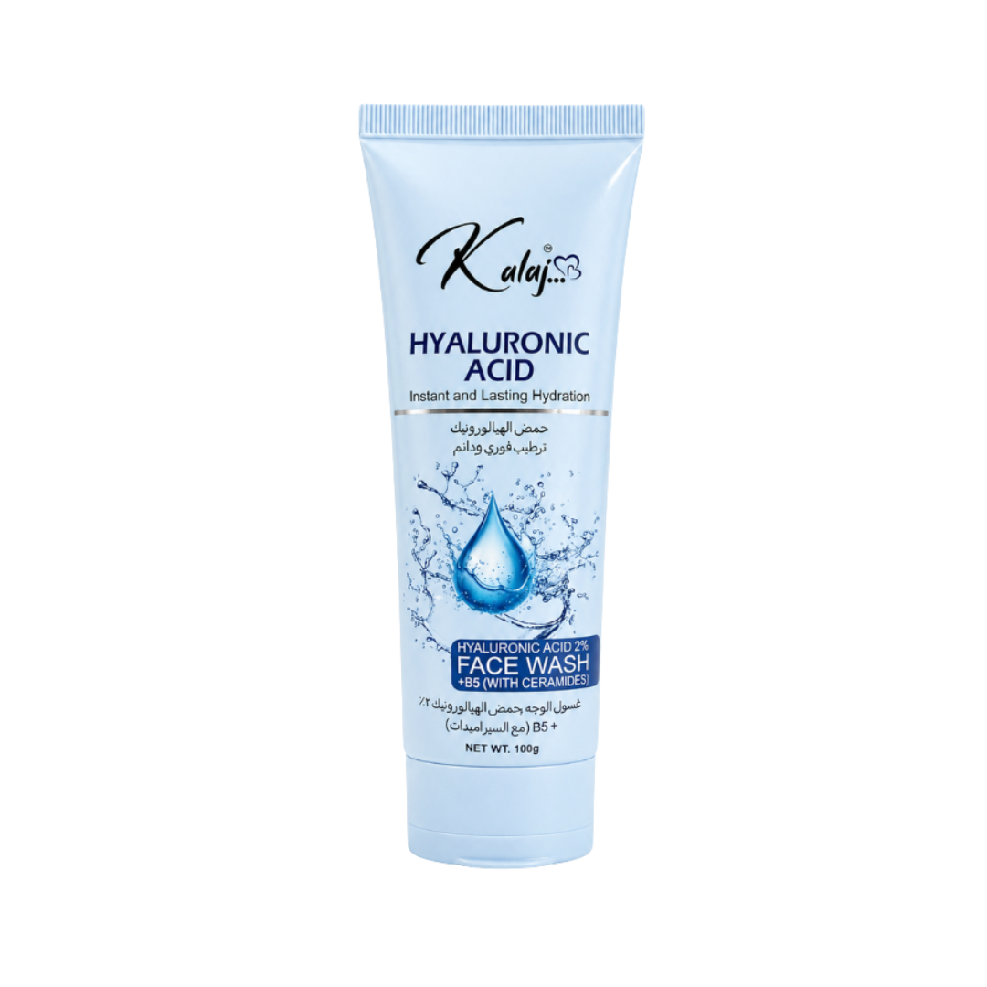 Hyaluronic Acid Face Wash 2% + B5 with Ceramides – Deep Hydration Cleanser for Soft, Plump Skin (100g)
