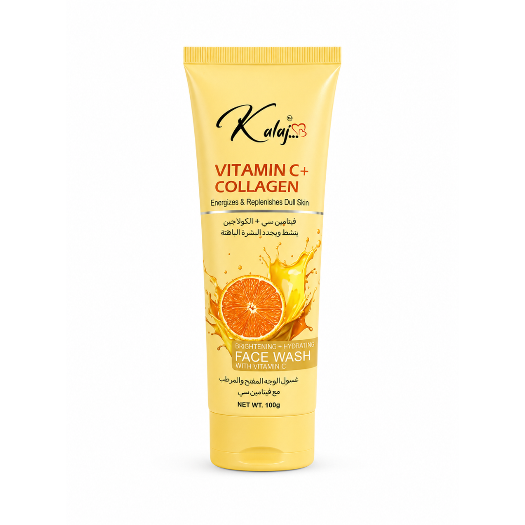 Vitamin C + Collagen Face Wash – Brightening & Hydrating Cleanser for Glowing, Even-Toned Skin (100g)